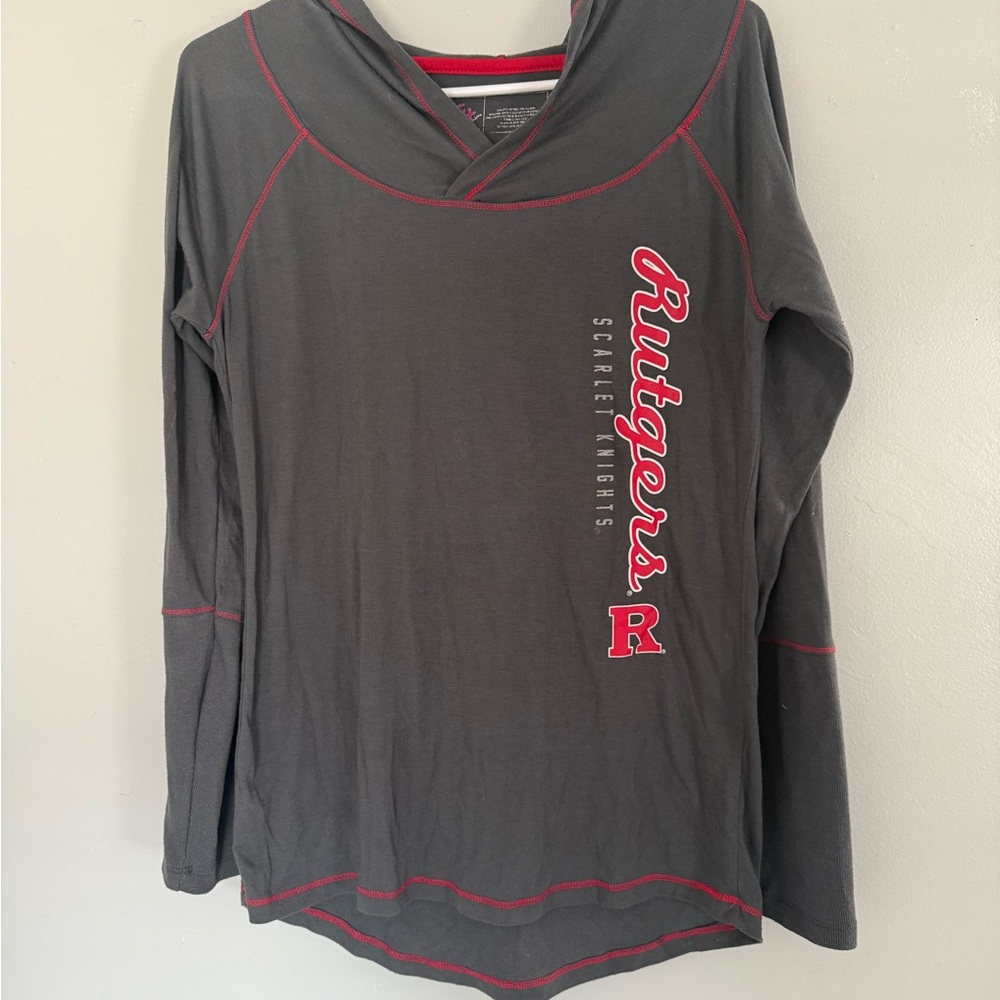 Rutgers Scarlet Knights Gray Hoodie Long Sleeve